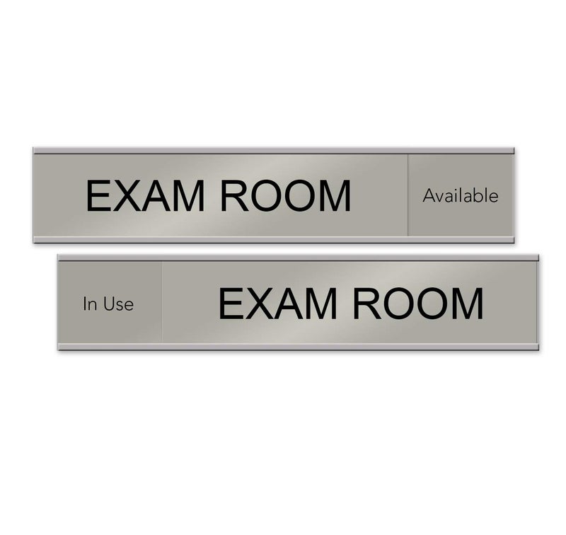 NapTags Exam Room Slider Sign, 10" x 2" "Available/In Use" - Made in the USA! - Image 1
